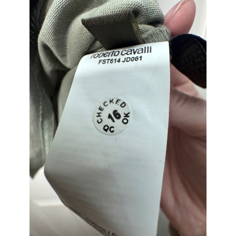 NWOT Roberto Cavalli Mens T Shirt Size S Green Graphic Logo Tee Designer‎ Top - Picture 8 of 9